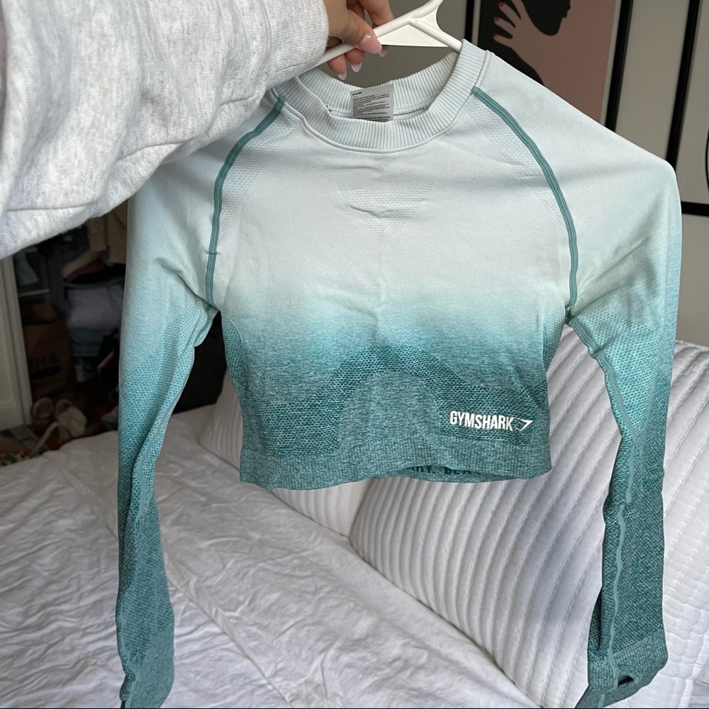 Gymshark seamless ombré long sleeve crop top